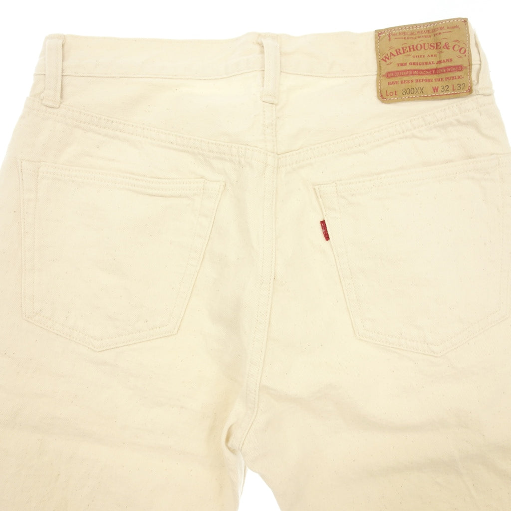 Good Condition◆Warehouse Denim Pants Lot900XX Slim Men's Ecru White Size W32 L32 WAREHOUSE &amp; CO. SLIM [AFB37] 