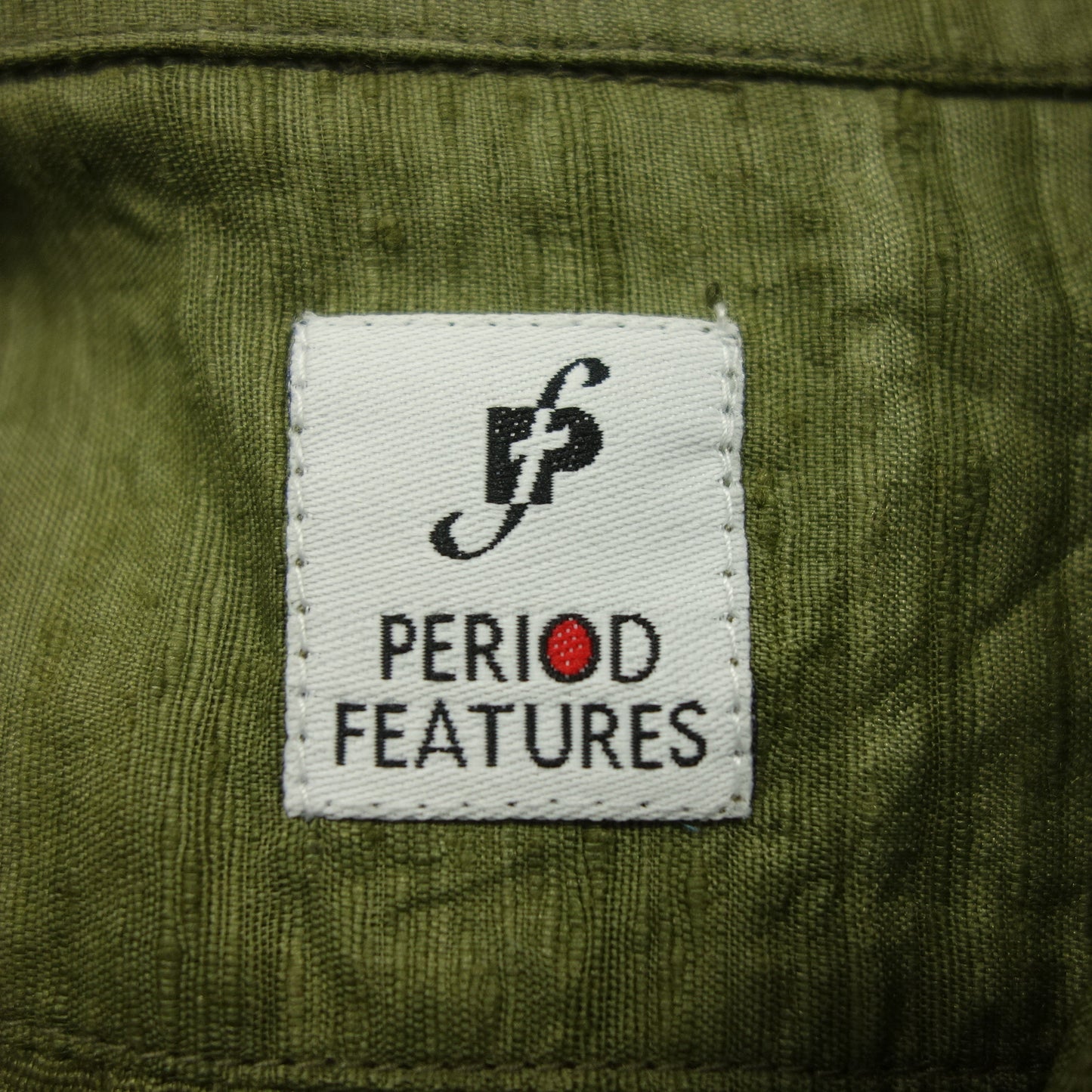 ピリオドフィーチャーズ シャツ コットン レギュラーカラー メンズ グリーン PERIOD FEATURES【AFB42】【中古】