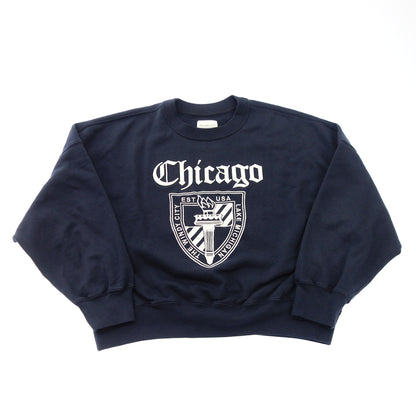 Very good condition◆Abercrombie &amp; Fitch sweatshirt embroidery unisex navy XL Abercrombie &amp; Fitch [AFB25] 