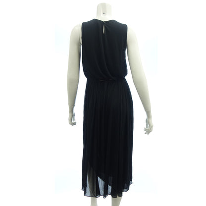 Good condition ◆Salvatore Ferragamo Long Dress with Belt Women's Black Size 42 Salvatore Ferragamo [AFB31] 