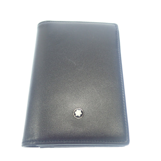 Good condition ◆ Montblanc card case leather black Montblanc [AFI13] 