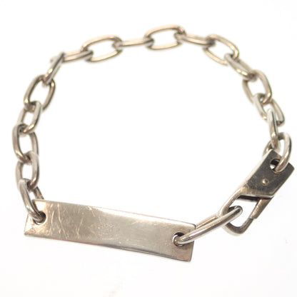 Used ◆ Gucci bracelet chain plate SV925 silver GUCCI [LA] 