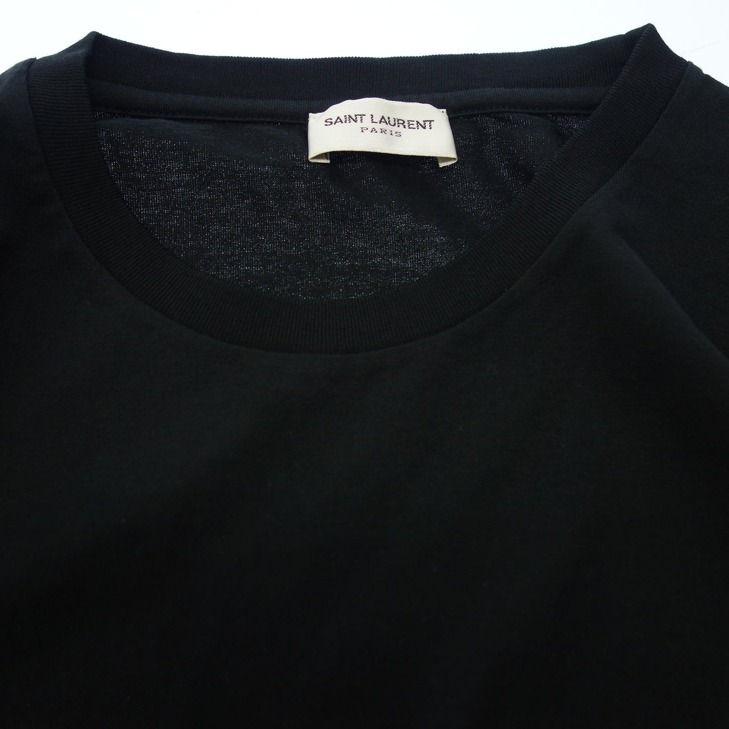 極美品◆サンローラン Tシャツ ロゴプリント 16SS 460876 レディース 黒 XS SAINT LAURENT【AFB30】
