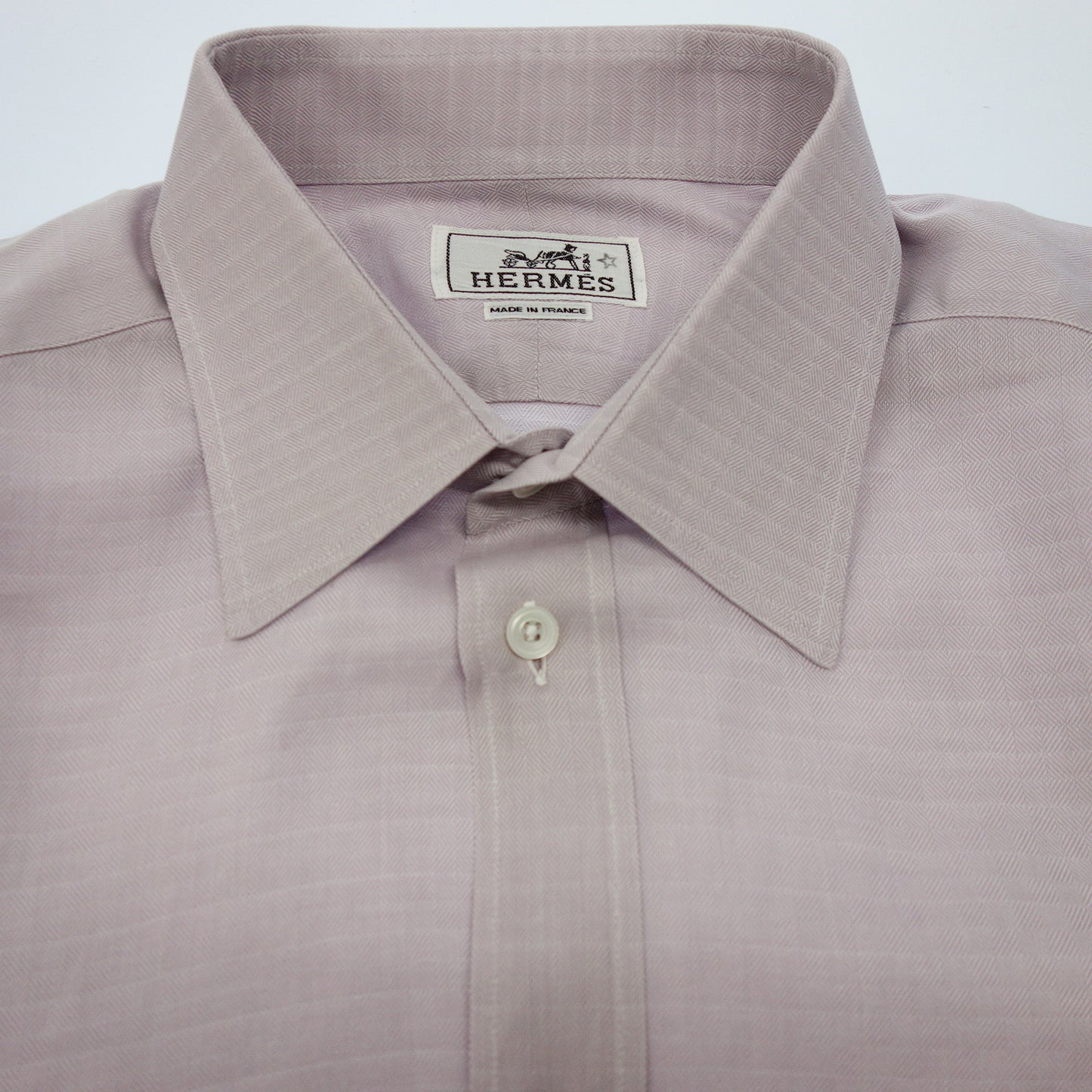 Used ◆Hermes long sleeve shirt Serie button cotton size 42 men's purple HERMES [AFB44] 