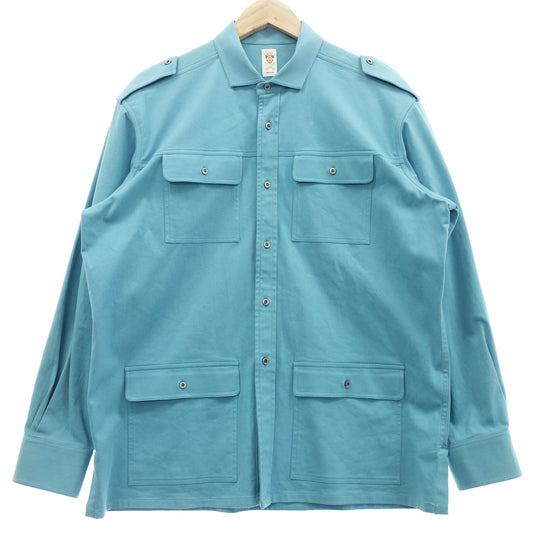 Gucci shirt jacket military 4 pockets 383698 Men's Blue 50 GUCCI [AFB10] [Used] 