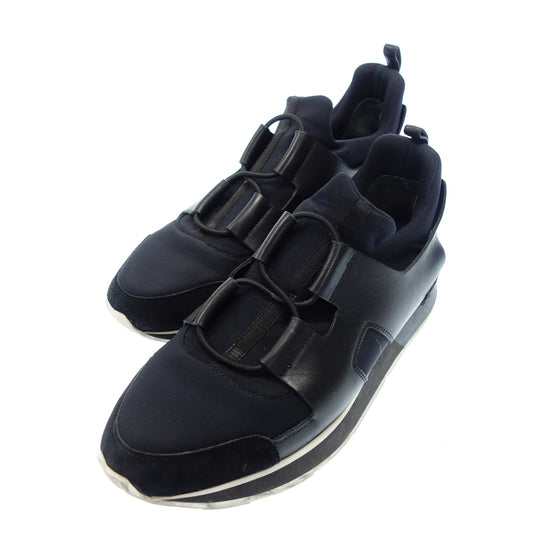 Hermes Leather Sneakers Player Toile Technique Unisex Black 39 HERMES [AFC34] [Used] 