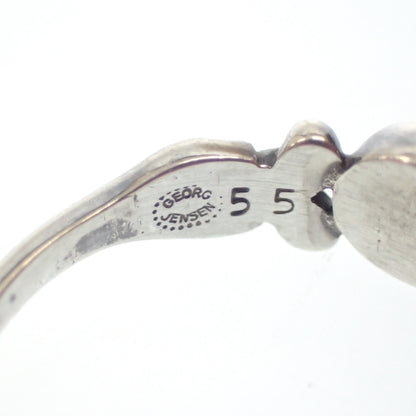 ジョージジェンセン 55 リング 925S シルバー ムーンストーン 11号 GEORG JENSEN【AFI17】【中古】