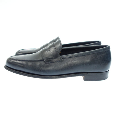 Good condition◆John Lobb leather shoes loafers men's navy size 8.5 LOPEZ JOHN LOBB [AFC36] 