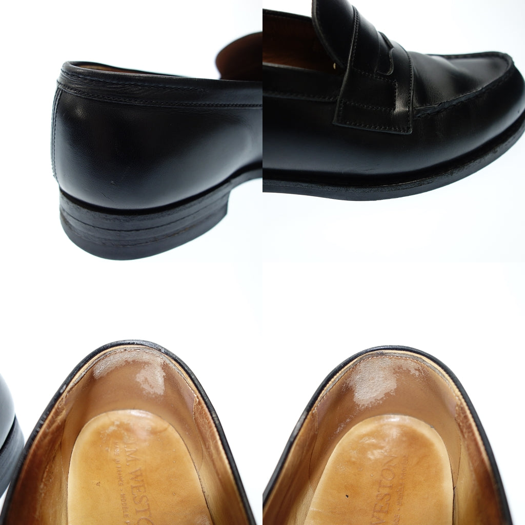 Used JMWESTON Leather Loafers 180 Men's 6 Black JMWESTON [AFD7] 