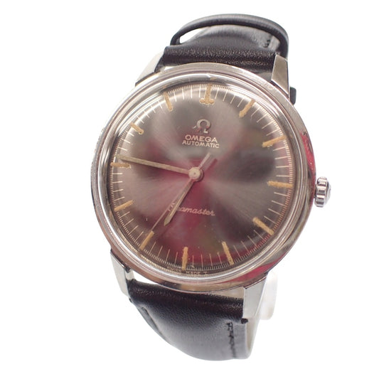 Good Condition ◆ Omega Seamaster Gilt Dial Working Item Automatic Winding Dial Black Silver OMEGA [AFI12] 