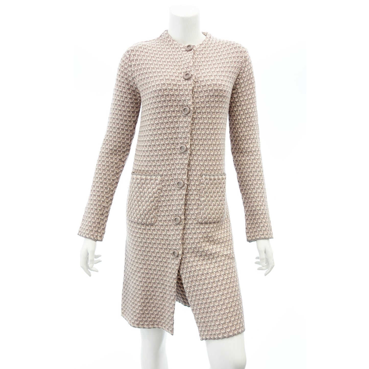 Christian Dior Knit Dress Cable Knit Button Women's Pink 38 Christian Dior [AFB27] [Used] 