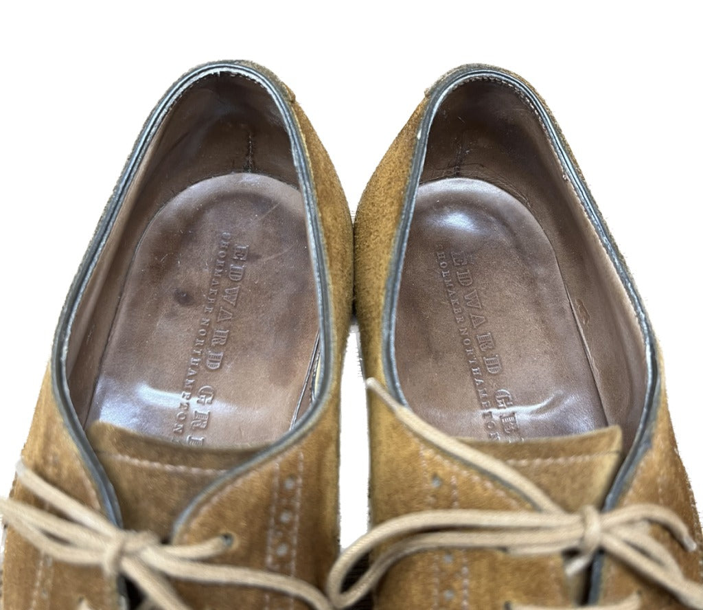 Good Condition◆Edward Green Leather Shoes Semi Brogue Asquith Suede UK6.5E Brown EDWARD GREEN 