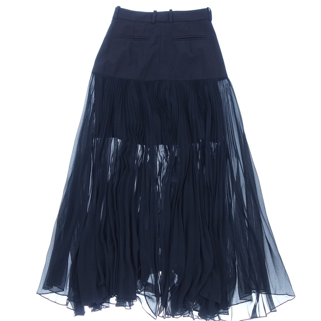 Very good condition ◆ Roku Skirt Pleated Switching Ladies Blue Size FR36 rokh [AFB25] 