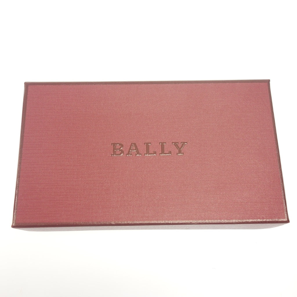 Good Condition◆Bally Wallet Round Zip Calf Embossed Beige BALLY GROSVENOR [AFI18] 