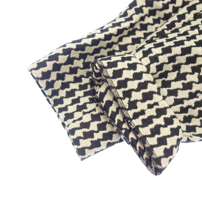 Very good condition ◆ Jun Ashida Collarless Jacket Houndstooth Pattern Ladies Size 11 White Black SJ6124 jun ashida [AFB4] 