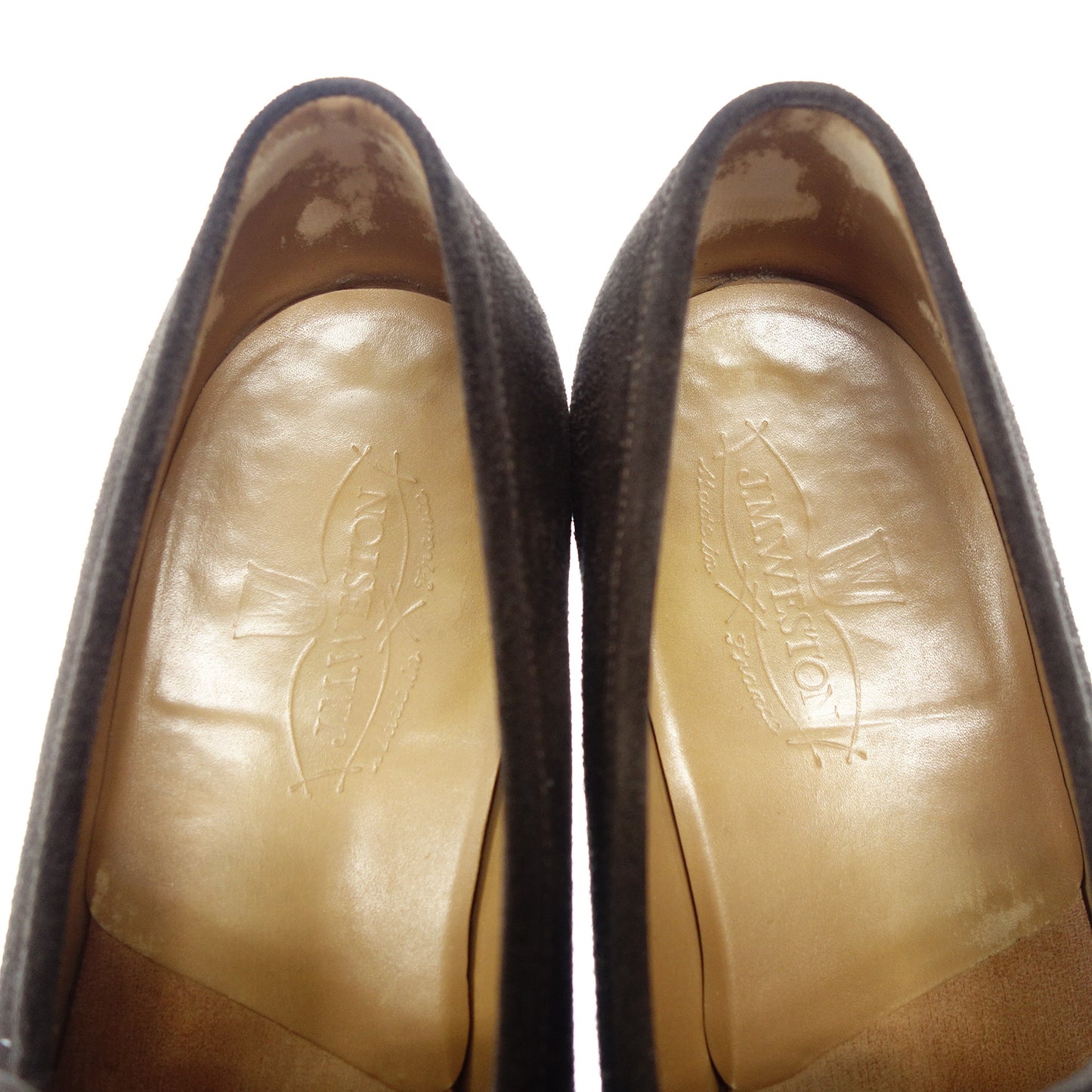 状况良好◆JMWESTON 皮鞋 Signature Loafers 180 男士绒面革棕色 7.5C JMWESTON [LA] 