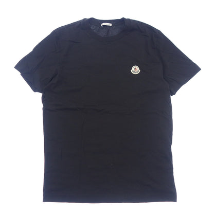 品相良好◆Moncler 徽标贴片 T 恤男式 M 号黑色 C-SCOM-22-63901 MONCLER [AFB48] 