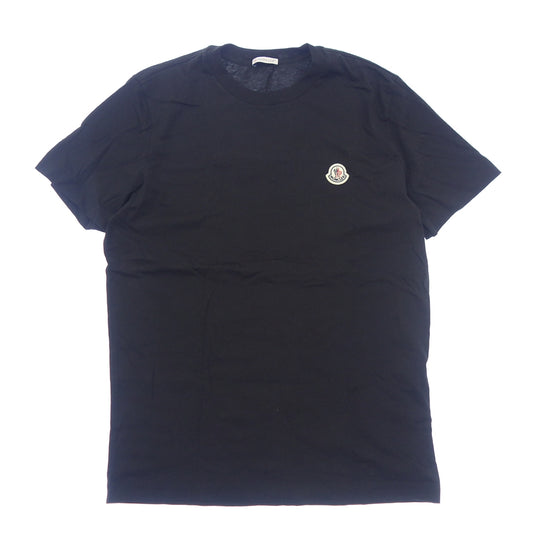 美品◆モンクレール ロゴワッペン Tシャツ メンズ サイズM ブラック C-SCOM-22-63901 MONCLER【AFB48】