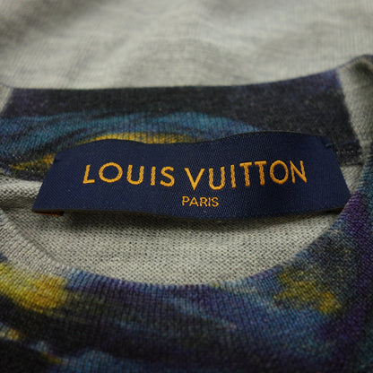 Used ◆Louis Vuitton long sleeve sweater Galaxy wool navy all over pattern size S ladies LOUIS VUITTON [AFB4] 