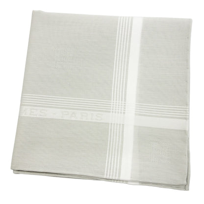 Unused ◆Hermes handkerchief 100% cotton Gray with box HERMES [AFI22] 