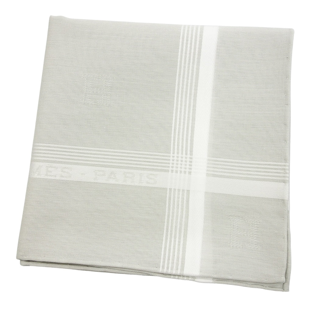 Unused ◆Hermes handkerchief 100% cotton Gray with box HERMES [AFI21] 