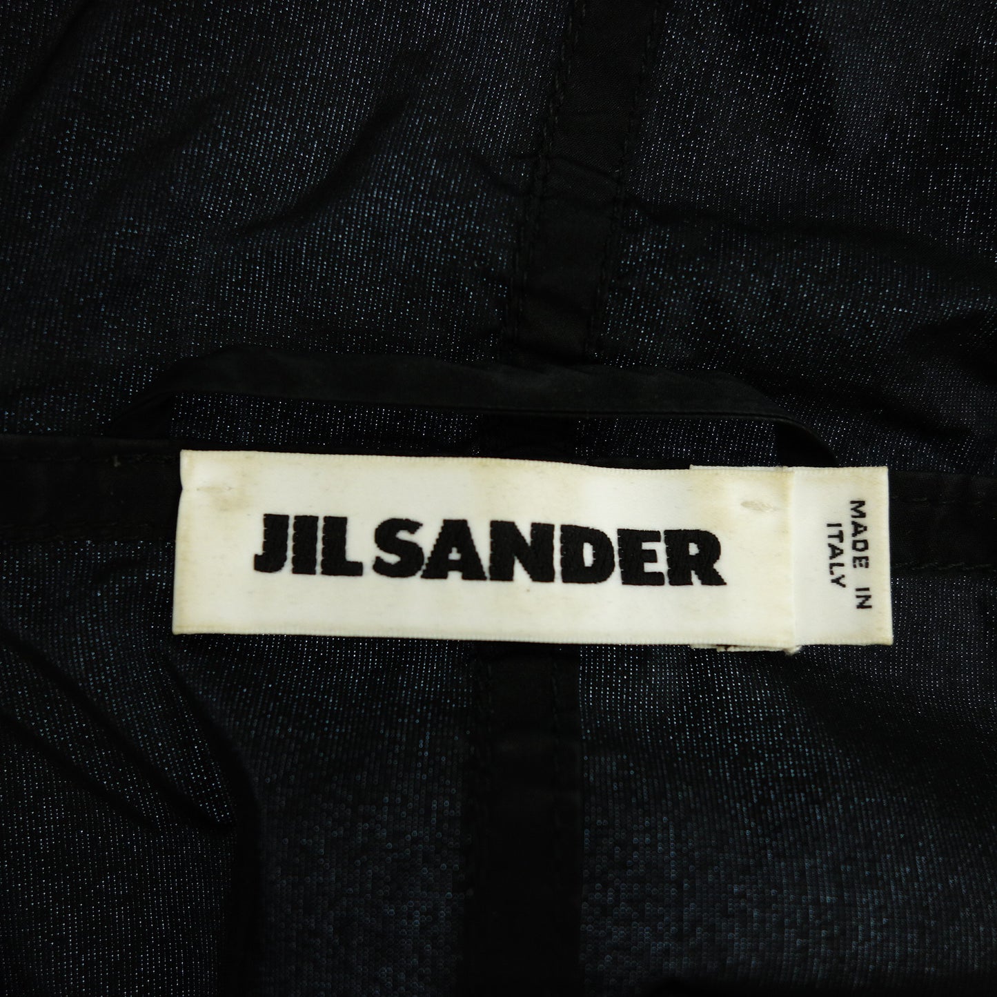 中古◆ジルサンダー フーデッドコート ポリエステル レディース サイズ32 黒 JIL SANDER【AFB3】