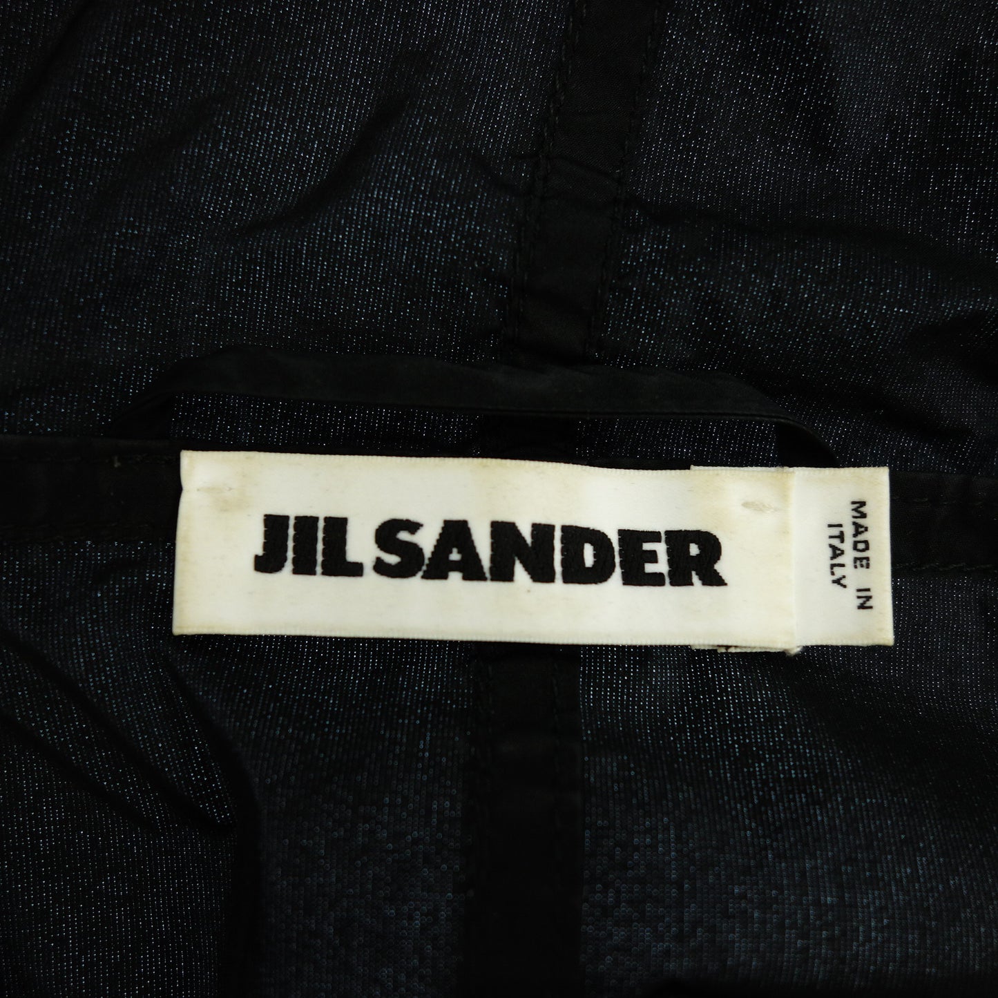 Used JIL SANDER hooded coat polyester ladies size 32 black JIL SANDER [AFB3] 