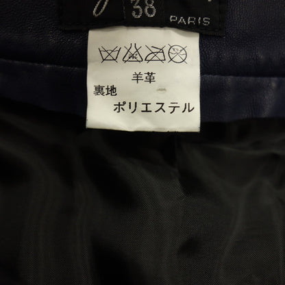 Very good condition ◆ Agnes b. Skirt Leather Women's Size 38 Navy agnes b. [AFB17] 