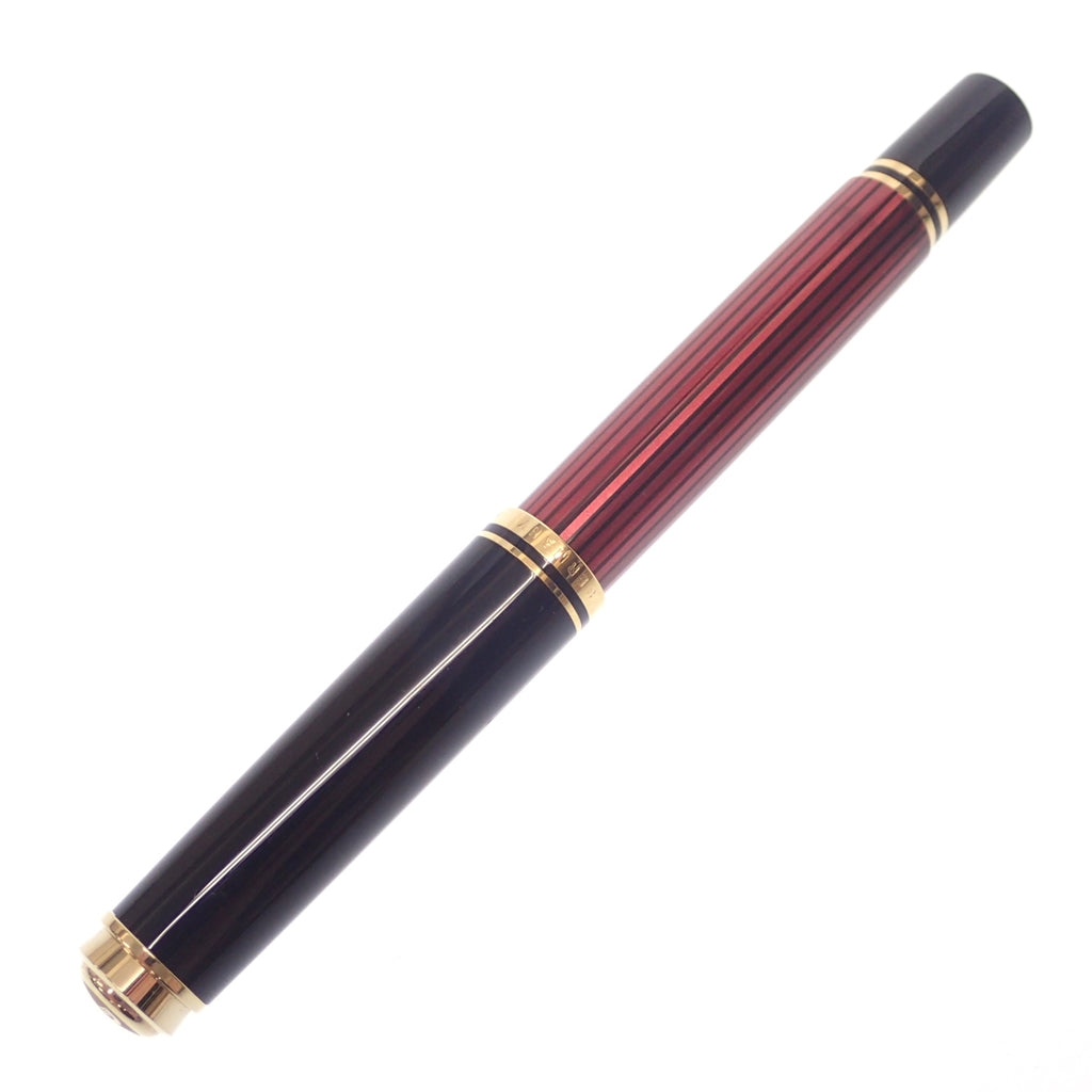 Good condition ◆ PELIKAN Souveran fountain pen nib 14C-585 character width F red x black with box PELIKAN Souveran [AFI18] 