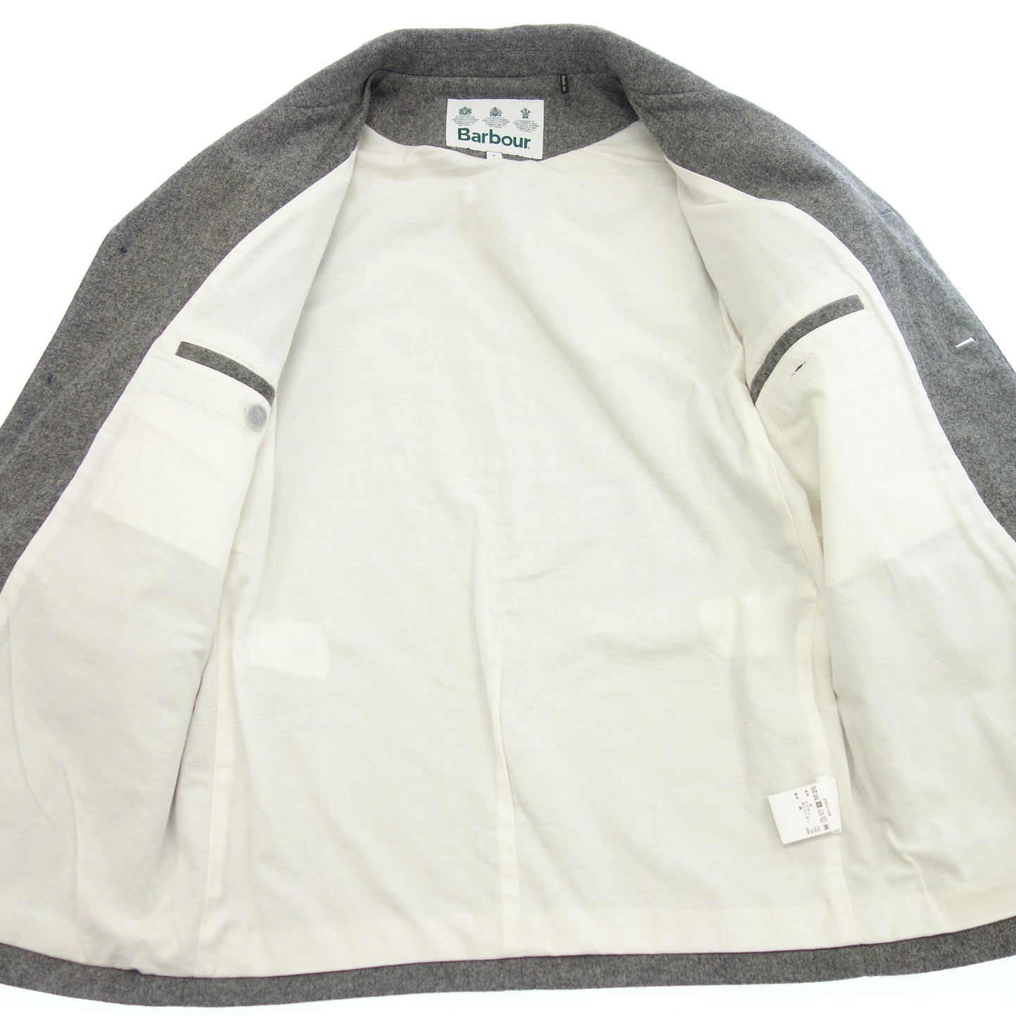 中古◆バブアー セットアップ トレント ブレザー スラックス ウール メンズ グレー S BARBOUR【AFB44】