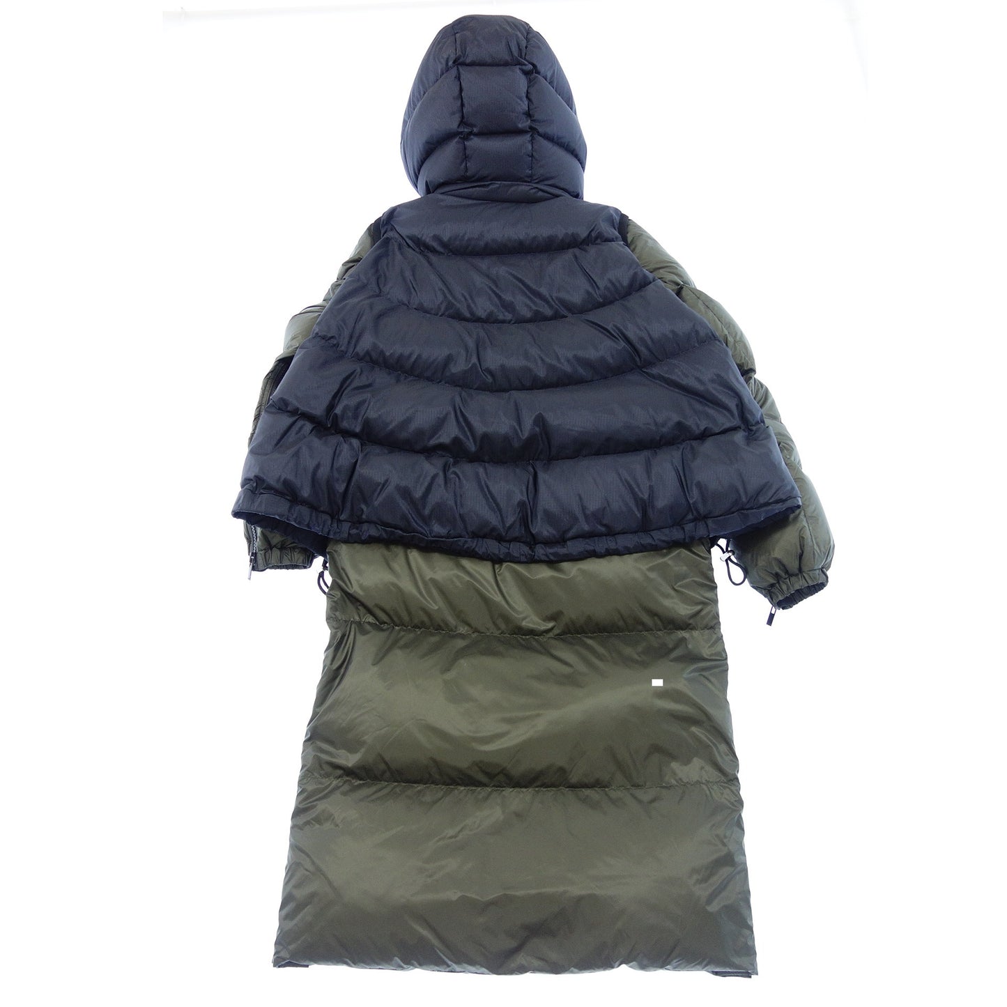 Sacai Docking Nylon Down Jacket 19-04626 Women's Green/Navy 3 sacai [AFA19] [Used] 