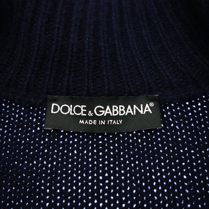 Good Condition◆Dolce &amp; Gabbana Knit Sweater Zip Up Patch DOLCE &amp; GABBANA [AFB1] 