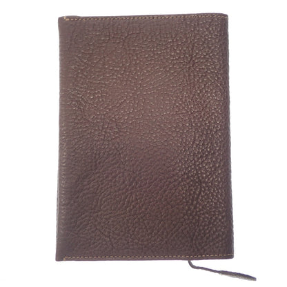 Tsuchiya Bag Bunko Cover Book Cover Grained Leather Brown [AFI20] [Used] 