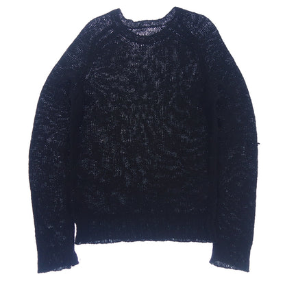 Used ◆ Balmain long sleeve knit sweater wool men's size XS black BALMAIN [AFB14] 