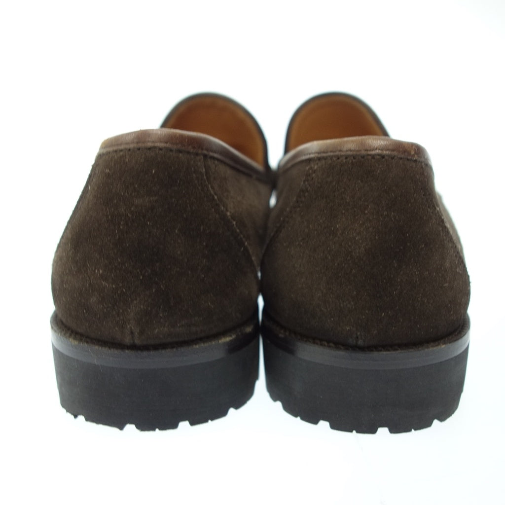 Good Condition◆Salvatore Ferragamo Leather Shoes Loafers 43962 Gancini Suede Men's Brown Size 7.5 Salvatore Ferragamo [AFC28] 