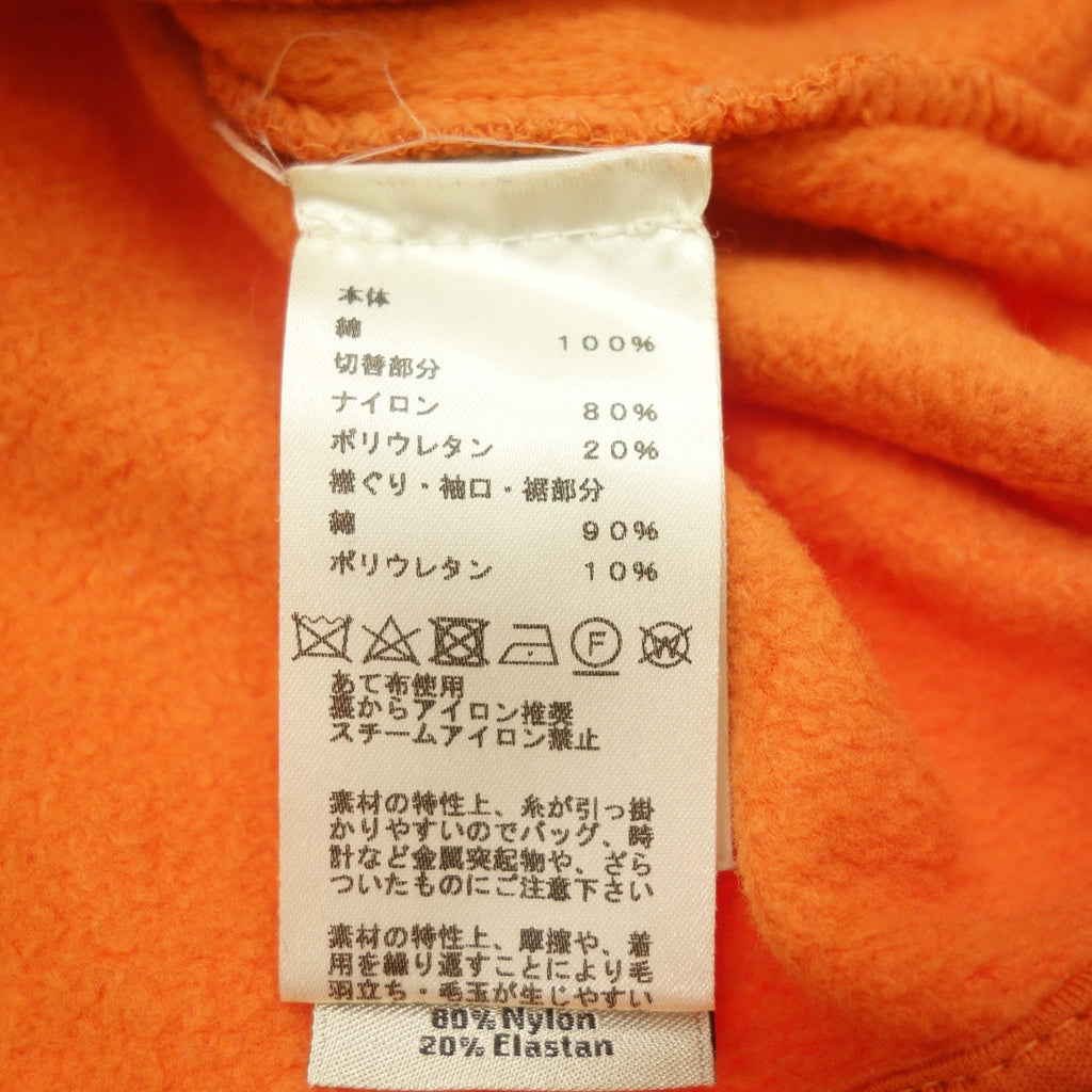 Good condition◆Hermes sweatshirt side line brushed lining men's orange size L Hermes [AFB35] 