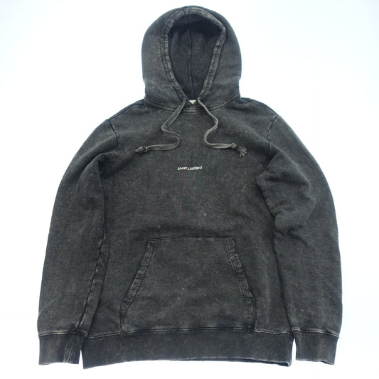 Saint Laurent Paris Pullover Parka Square Logo Distressed 500648 Men's Gray XS SAINT LAURENT [AFB40] [Used] 