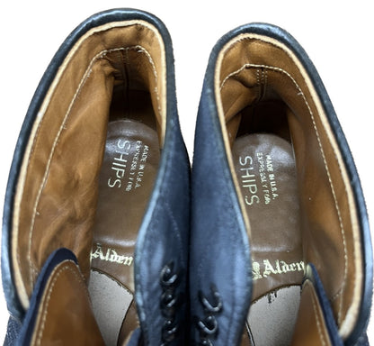 品相良好◆Alden 皮鞋 Indy 靴子 N3813H 麂皮 US7.5D 海军蓝 ALDEN 