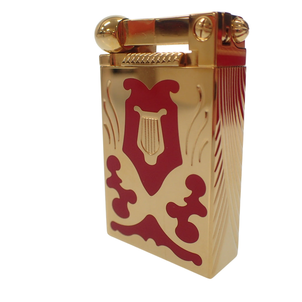 Like new◆Dupont Lighter Teatro Hammer Gold Red STDupont Teatro [AFI19] 