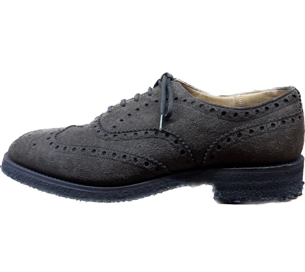 Used Church Leather Shoes Wingtip Suede Brown UK7 73 Last Church's 