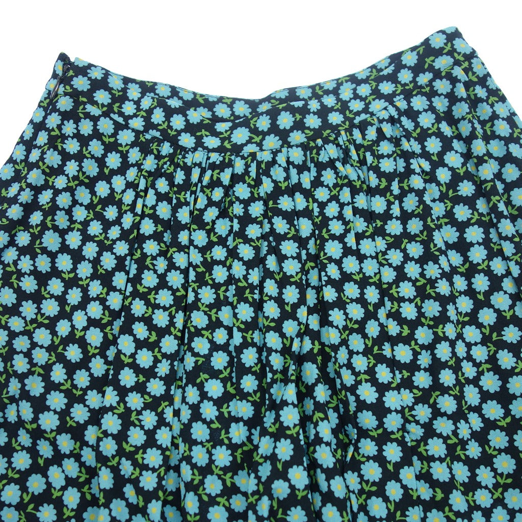 Unused ◆ Miu Miu Floral Pattern Flower Frill Skirt Women's Black 36 miu miu [AFB20] 