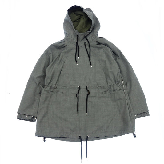 Good Condition◆Sacai Hooded Coat Side Zip 22-02804M Men's Size 1 Gray Sacai [AFB23] 