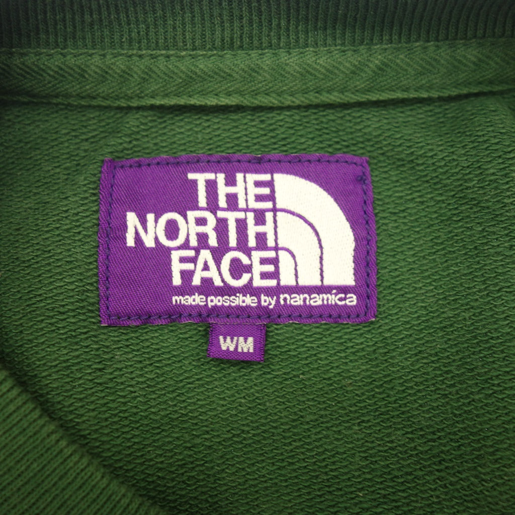 Used ◆The North Face Purple Label Sweatshirt Mini Logo Embroidery Nanamika Special Order NT6303N Ladies Size M Green THE NORTH FACE PURPLE LABEL [AFB20] 