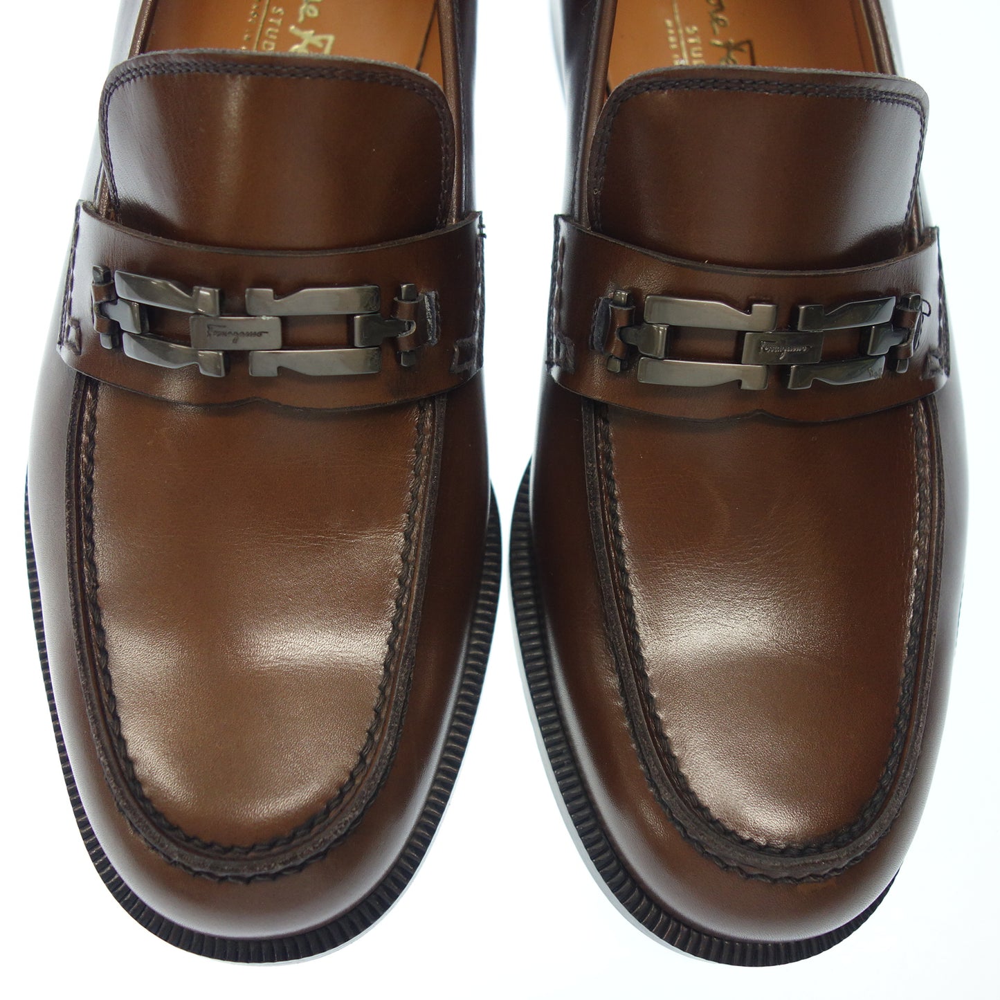 Very good condition ◆Salvatore Ferragamo bit loafer men's 8h brown Salvatore Ferragamo [AFC55] 