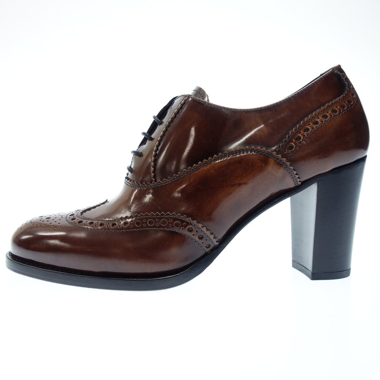Church's Leather Pumps Heel Wing Tip Women's 39.5 Brown Church's [AFC51] [Used] 