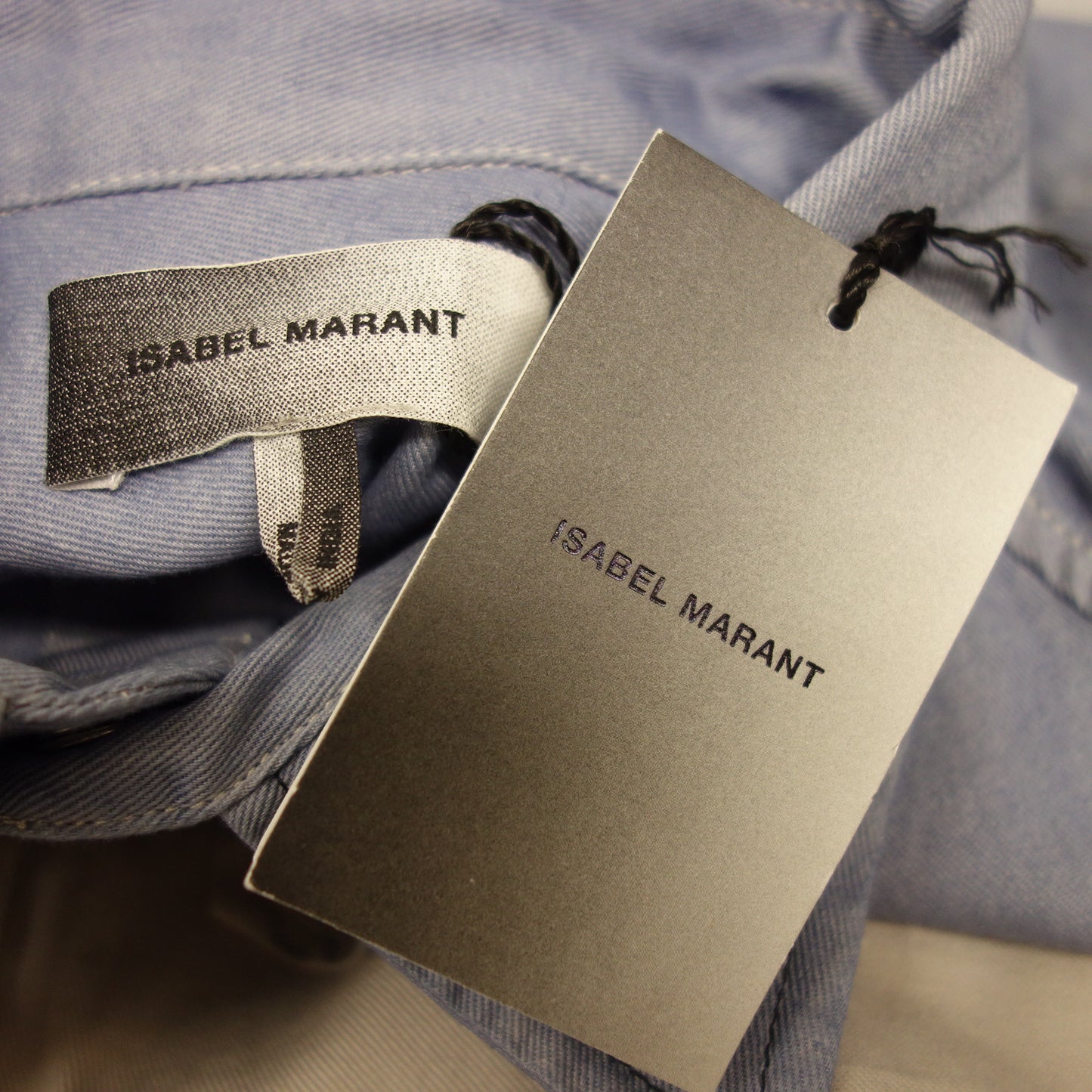 像新的一样 ◆ Isabel Marant 长袖衬衫男式 XS 蓝色 ISABEL MARANT [AFB4] 