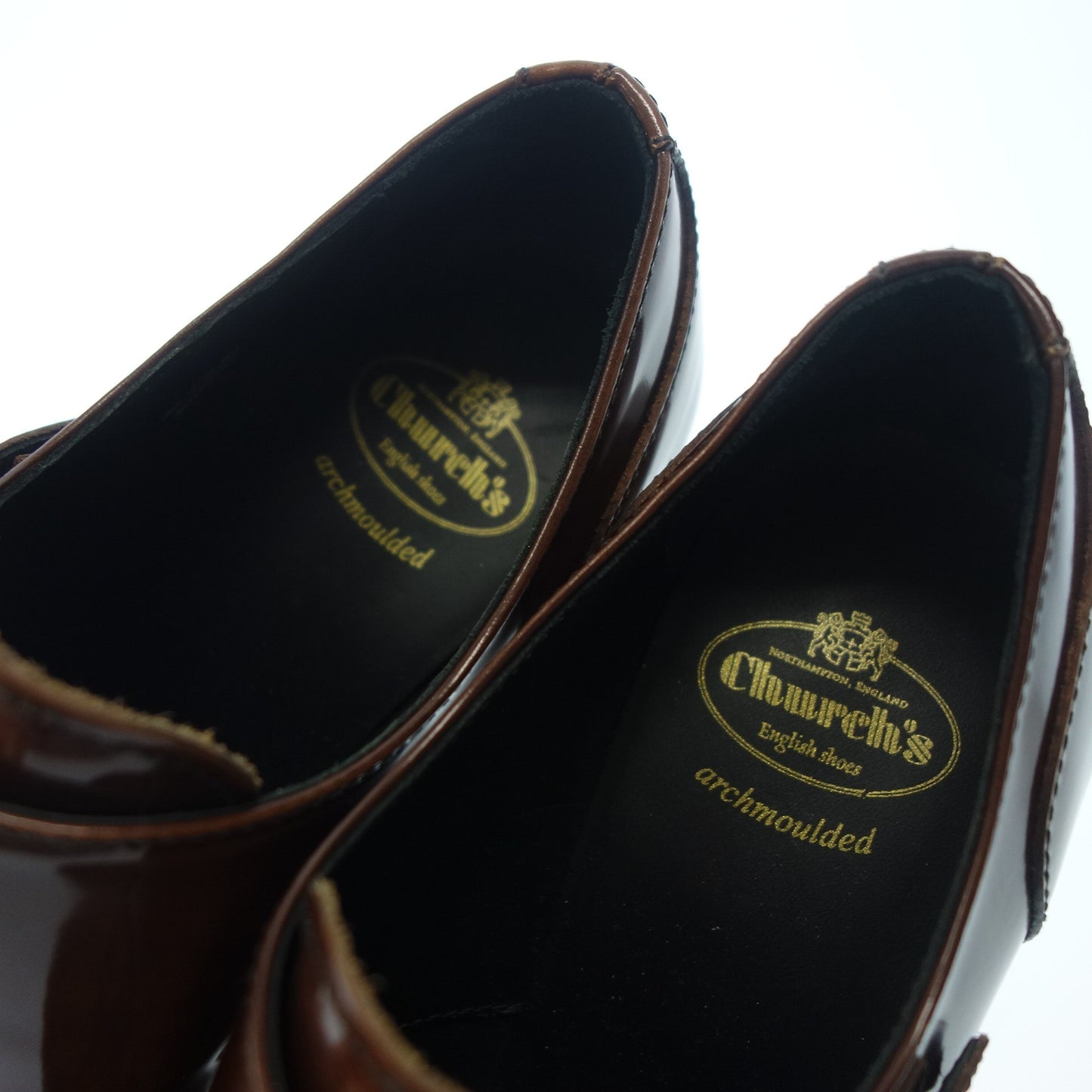 Very good condition ◆ Church's Leather Shoes Heel Double Monk Women's Brown Size 34.5 Church's [LA] 