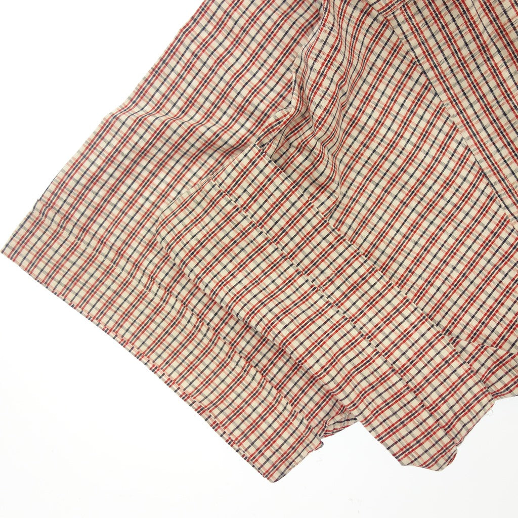 Very good condition◆Pearly Gates check shirt short sleeve men's red size 4 PEARLY GATES [AFB34] 