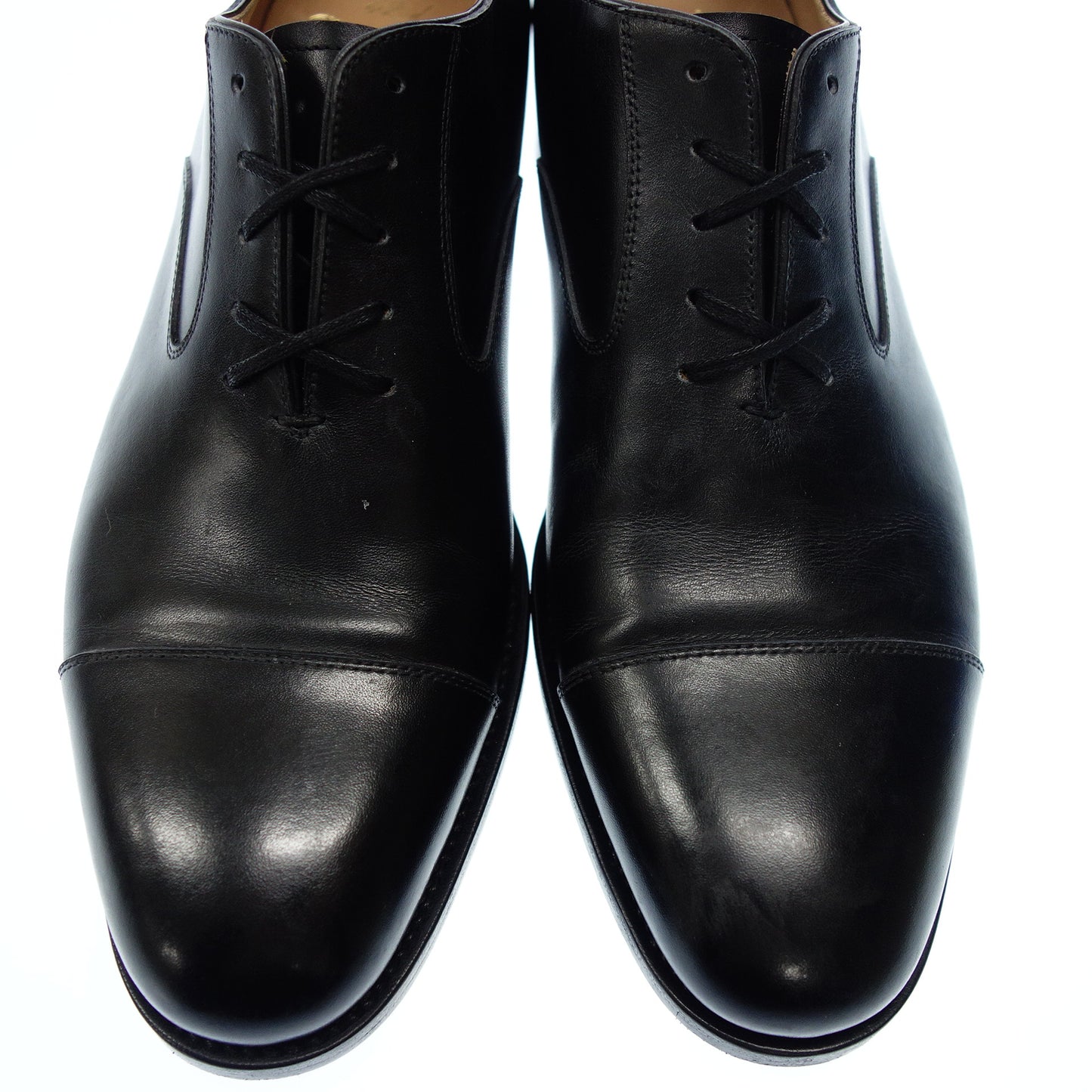 42ND ROYAL HIGHLAND Navy Collection Cap Toe Leather Shoes Straight Tip with Shoe Tree Men's 8 Black 42nd Royal Highland [AFC55] [Used] 