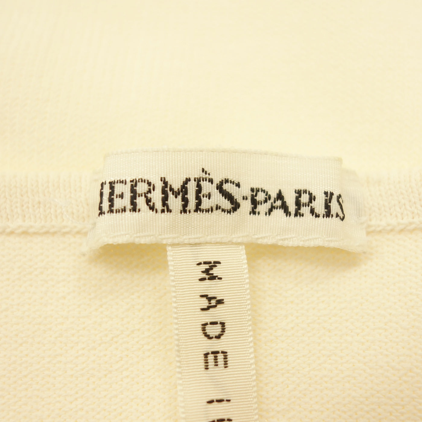 中古◆エルメス 半袖ニットTシャツ マルジェラ期 ボーダー レーヨン レディース サイズXL 赤×ベージュ Hermès【AFB51】